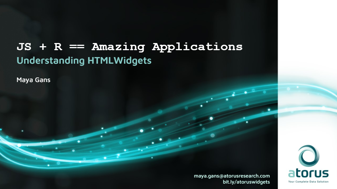 JS + R = Amazing Applications cover photo